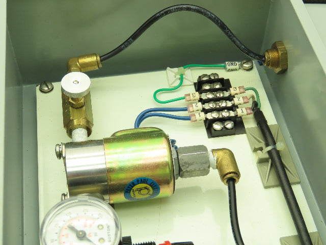 Air Line Regulator 3-Way Solenoid Valve Control Station Enclosure 220V