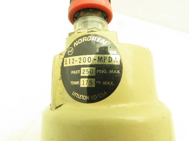Norgren L12-200-MPDA Pneumatic Inline Micro-Fog Air Lubricator 1/4" Lot of 2