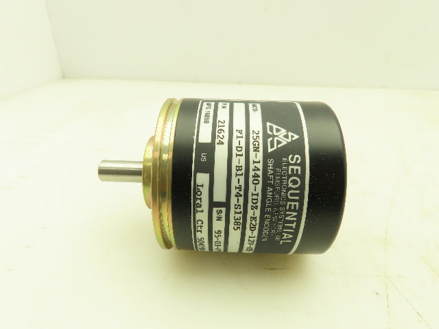 Sequential 25GN-1440-IDZ-E2D-12V-H2-F1-D1-B1-T4-S1385 Rotary Shaft Encoder