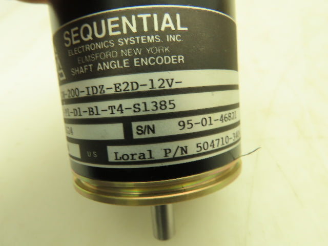 Sequential 25GN-200-IDZ-E2D-12V-H2-F1-D1-B1-T4-S1385 Rotary Shaft Encoder