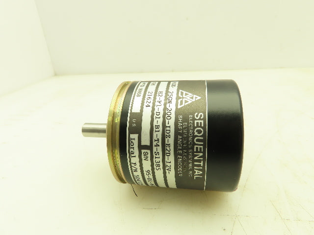 Sequential 25GN-200-IDZ-E2D-12V-H2-F1-D1-B1-T4-S1385 Rotary Shaft Encoder