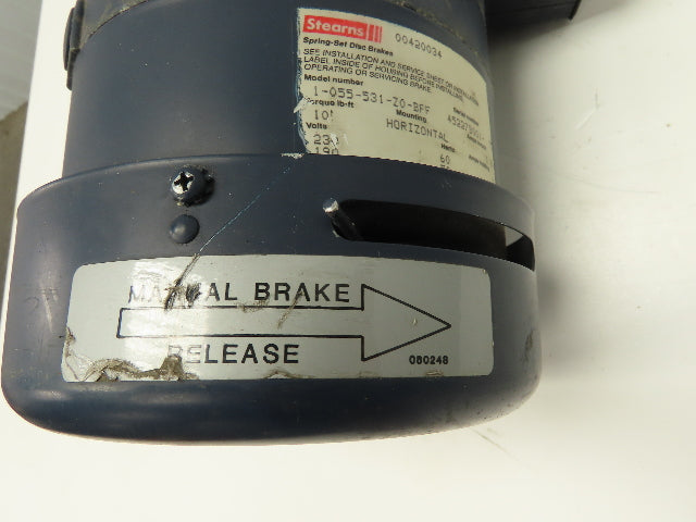 Leeson 1.5hp Motor F145TCFC Frame 1440rpm 190/380v 3ph 50 HZ w/Brake