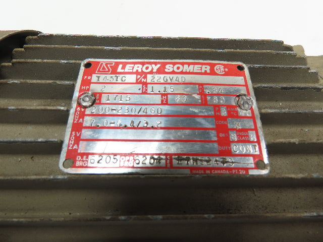 Leroy Somer 2hp Motor Hydraulic Power Unit 200-230/460v