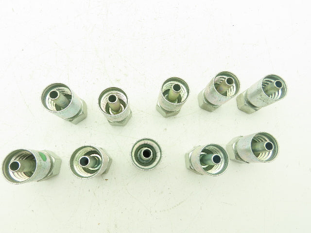 Parker 1C343-15-6 Crimp Fitting 3/8" Hose x M22 Metric Female L Swivel Lot of 10