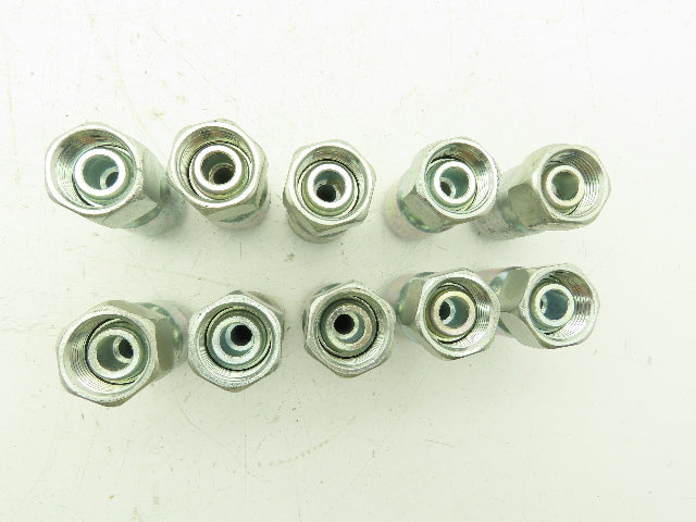 Parker 1C343-15-6 Crimp Fitting 3/8" Hose x M22 Metric Female L Swivel Lot of 10