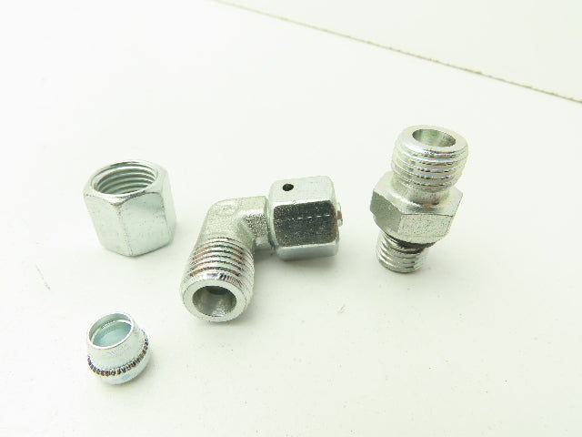 Parker Ermeto DIN Swivel 90° Elbow 6mm Tube x M14 Nut w/ M12 BSPP Lot of 11