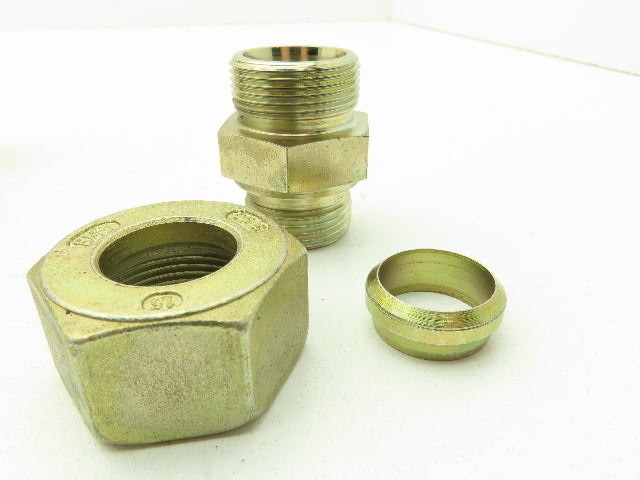 Parker EMB GE25SR EO Metric Male Stud Connector 25mm Tube x 1" BSPP Lot of 5