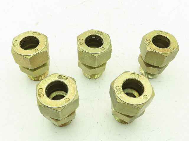 Parker EMB GE25SR EO Metric Male Stud Connector 25mm Tube x 1" BSPP Lot of 5