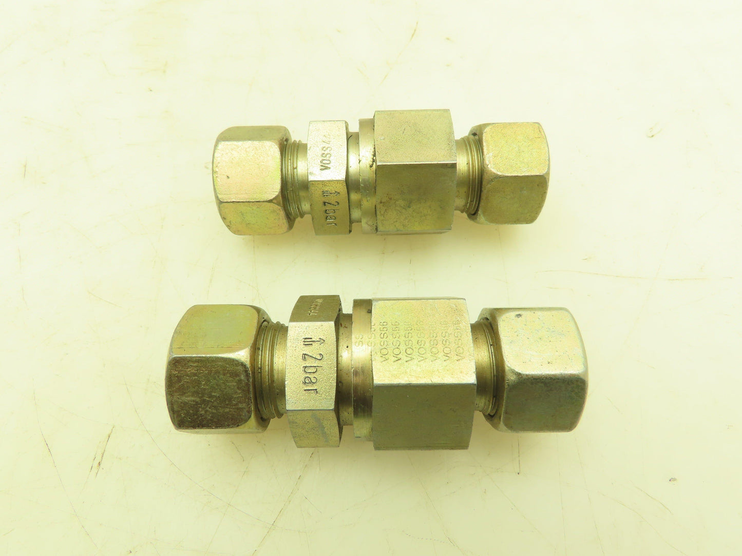 Voss L15 Non-Return Check Valve 15mm Tube Union Fitting Lot of 2