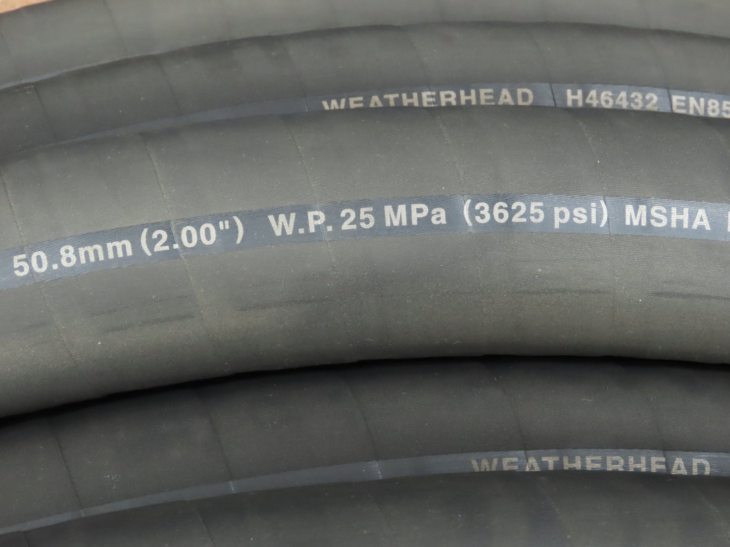 Weatherhead H46432 High Pressure Rubber Hydraulic Spiral Hose 2" ID x 120'