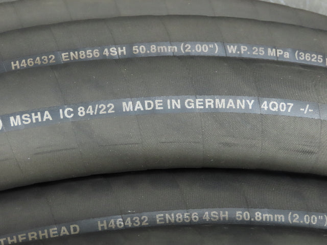 Weatherhead H46432 High Pressure Rubber Hydraulic Spiral Hose 2" ID x 120'