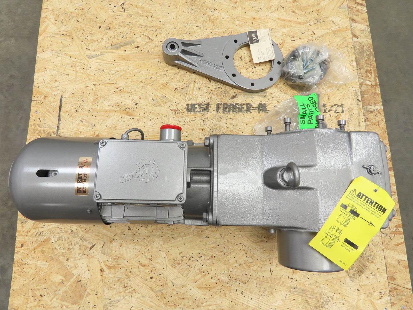 Nord SK9032.1AZMHD-100LA/4 Gearmotor 24:1 Reducer 72 RPM 5Hp 460V Brake Motor