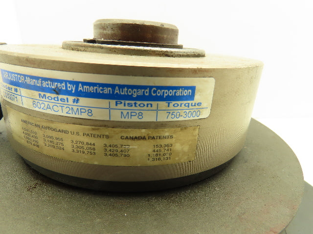 Airjustor 602ACT2MP8 Torque Limiter Clutch Brake MP8 Piston 35mm Bore
