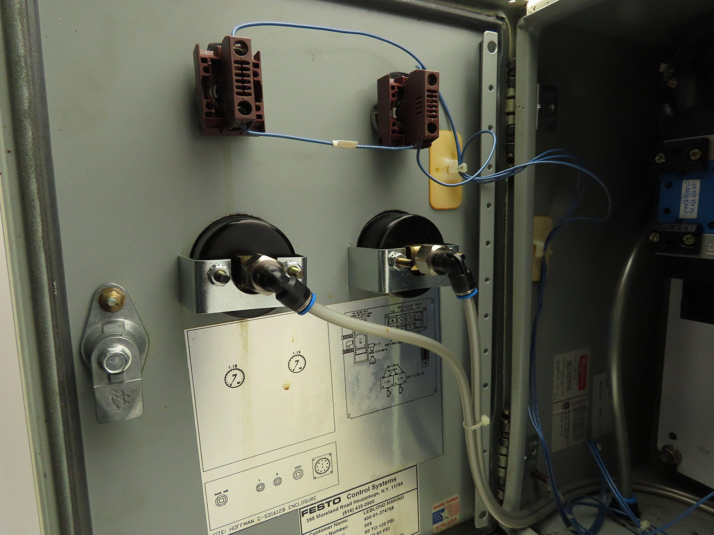 Festo Control Systems Pneumatic Solenoid Valve Control Panel Box 24VDC 16x12x8"