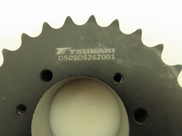 Tsubaki D50SDS26 Double Strand #50 Roller Chain Sprocket 26T 5/8" Pitch SDS QD