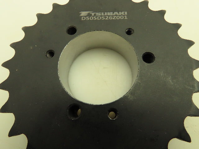 Tsubaki D50SDS26 Double Strand #50 Roller Chain Sprocket 26T 5/8" Pitch SDS QD