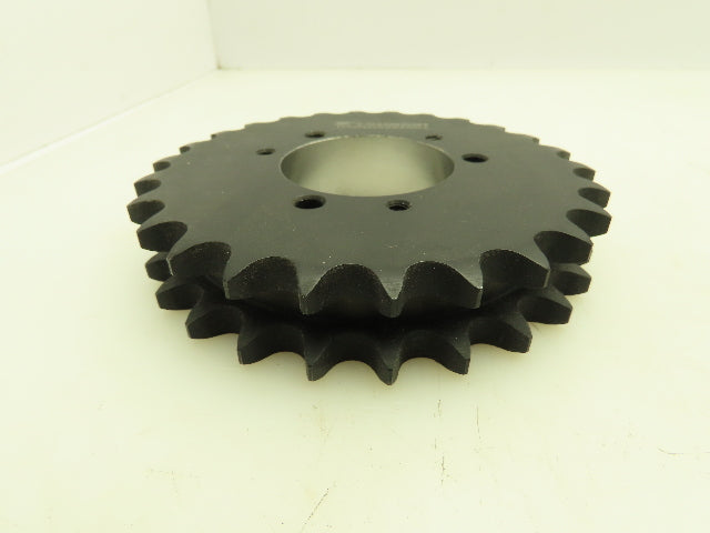 Tsubaki D50SDS26 Double Strand #50 Roller Chain Sprocket 26T 5/8" Pitch SDS QD