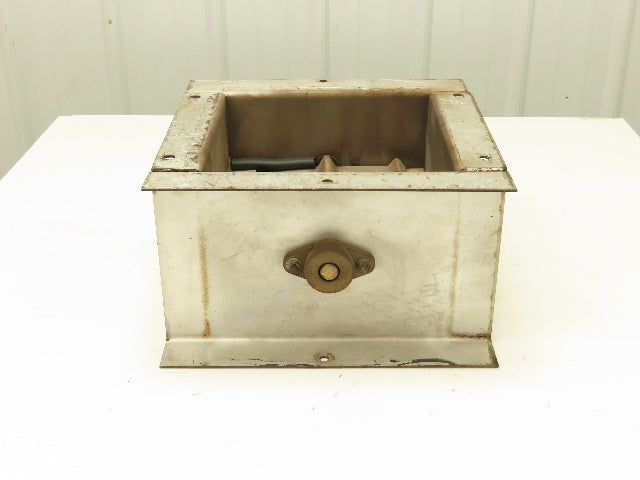 Gravity Flow Steel Flap Gate 10" Opening 14" Sq Flange
