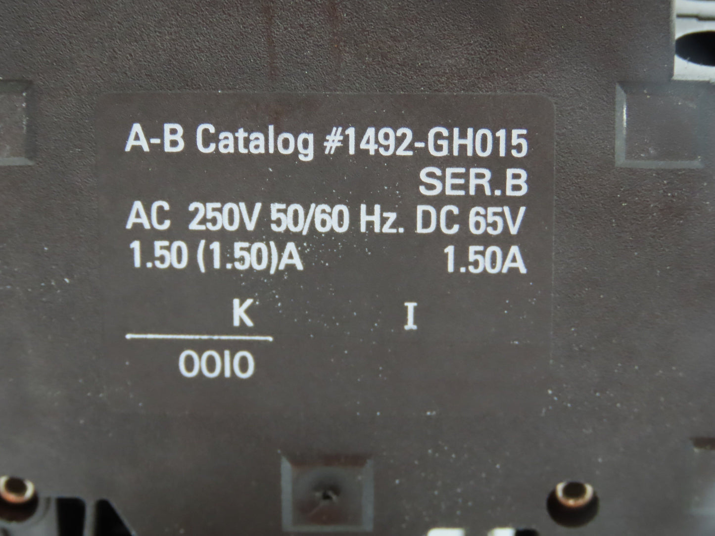 Allen Bradley 1492-GH015 Din Rail 1.5A Circuit Breaker Ser B 250V Lot of 69