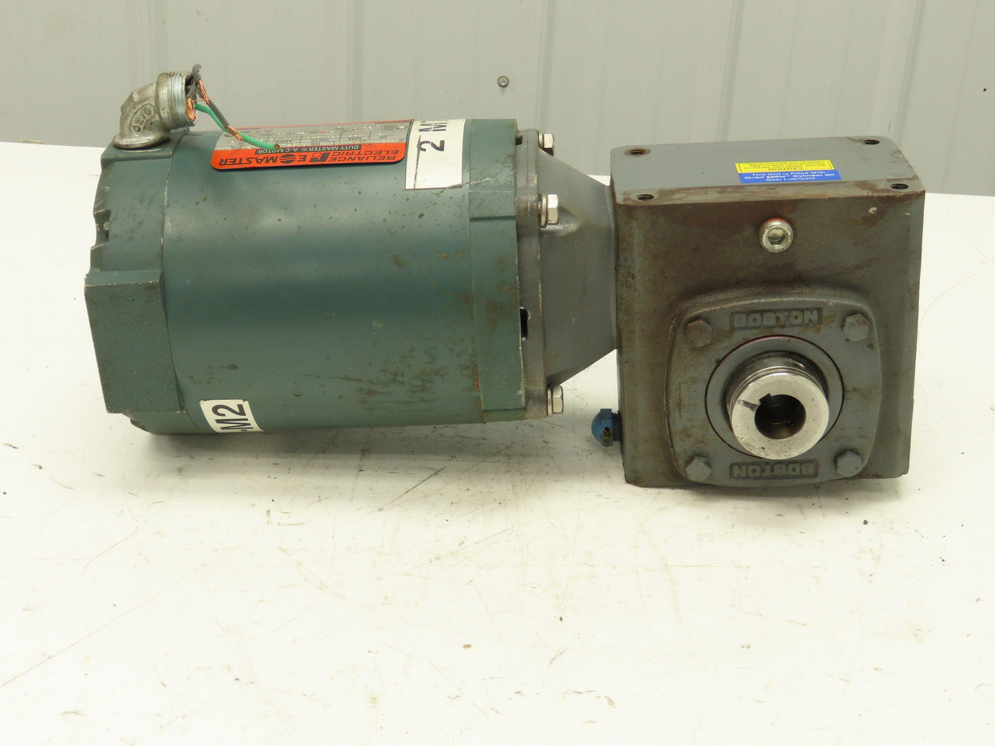 Reliance Gearmotor .5Hp 230/460V 3PH 50:1 Boston Gear Reducer 35 RPM Output 56C