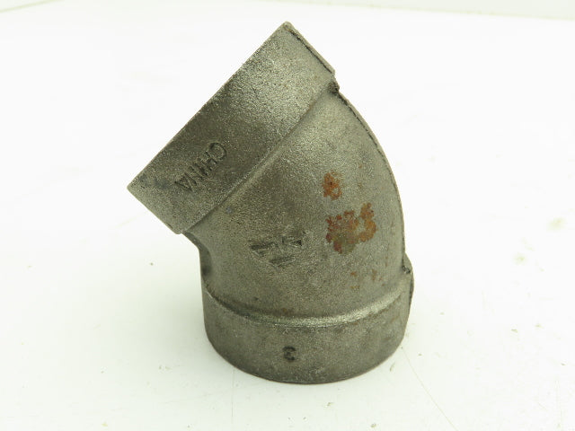 Class 300 Malleable Iron Black Pipe 45° Elbow 1-1/4" Female NPT Lot of 8
