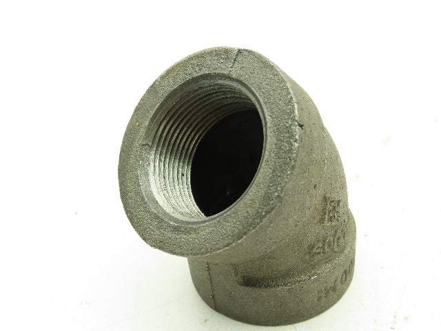 Class 300 Malleable Iron Black Pipe 45° Elbow 1-1/4" Female NPT Lot of 8