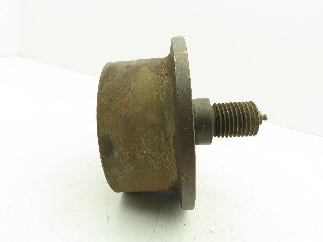 Single Flange Steel Track Bearing Wheel 5-1/2" OD 2-1/4"W 1.5" Threaded Stud