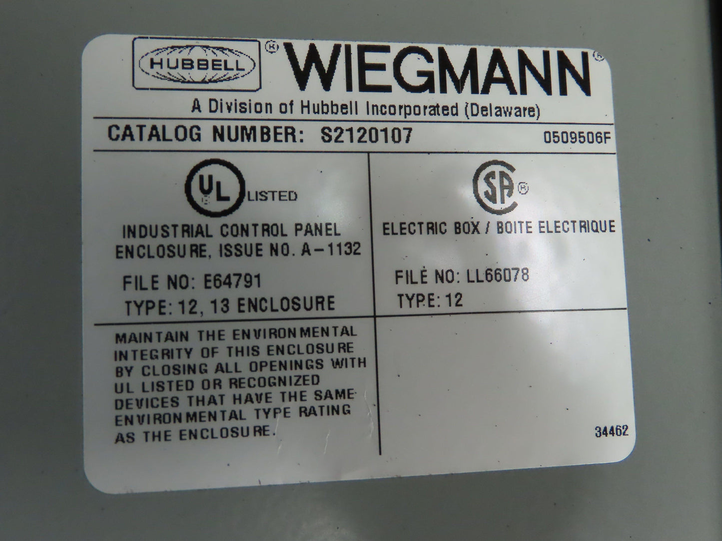 Electro Cam Plus PS-5101-10-016 Programmable Limit Switch I/O Module Enclosure