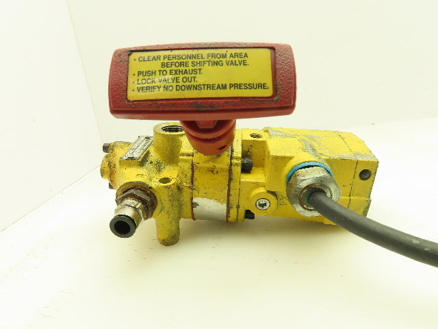 Ross Y2773A4082 Pneumatic Solenoid LOX Lock-Out Control Valve 3/2-Pos 120V 1/2"