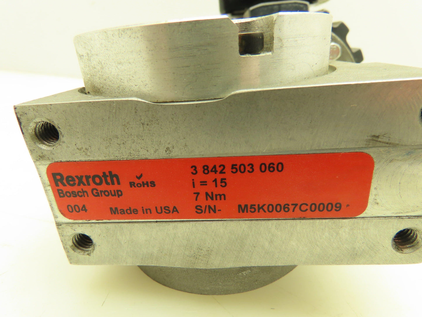 Rexroth 3842503060 Gearmotor Speed Reducer 7 Nm 15:1 Ratio 0.09kw Motor 480V 3Ph