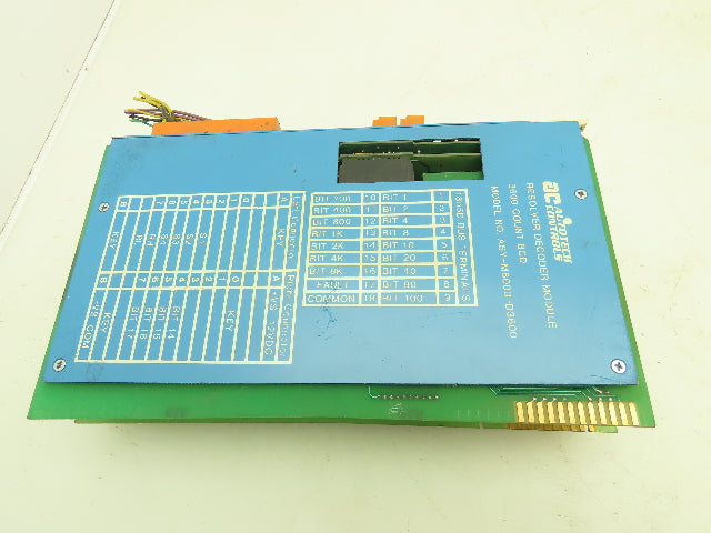 AC AutoTech Controls M8000-D3600 RSLV Resolver Decoder Input Module