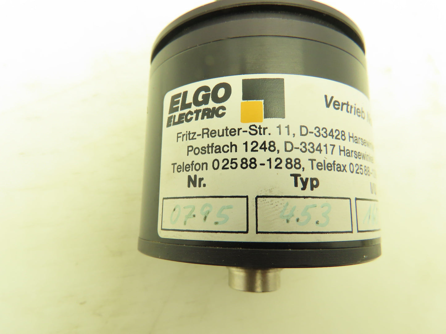 Elgo Electric 0795 453 Vertrieb Nord Rotary Encoder NR 0795 Typ 453