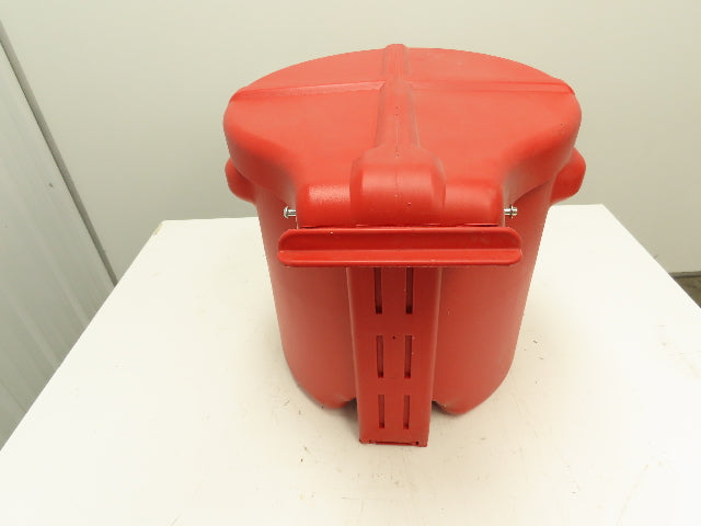 Eagle 935-FL Oily Waste Can 10 Gallon High Density Poly Red