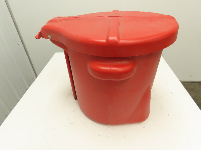 Eagle 935-FL Oily Waste Can 10 Gallon High Density Poly Red