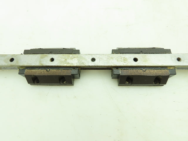 INA KWVE-20 Linear Guide Rail Caged Ball Bearing 2-Block Unit 450mm 17.75"