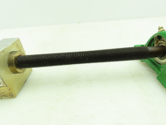 Manual Linear Guide Bearing Block Ball Screw 3/4" Dia 21"L