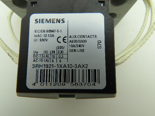 Siemens 3RT1627-1A Motor Starter Contactor Aux Contacts 690V 36A 3Ph 230V Coil