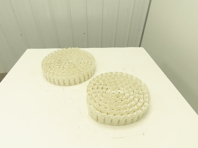 Rexroth 3"x 26' VarioFlow Curve Conveyor Flexible Chain POM Plastic White 2pcs
