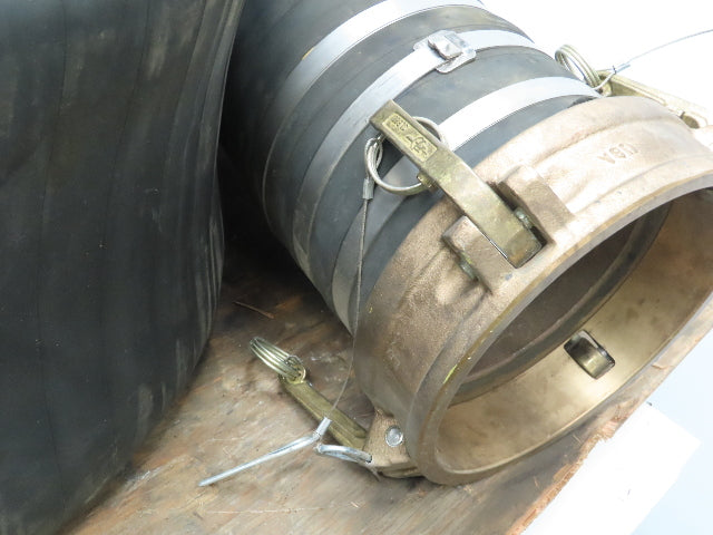 8"x 25' Rubber Nylon Suction Hose Female PT 80C Brass Camlock Coupling