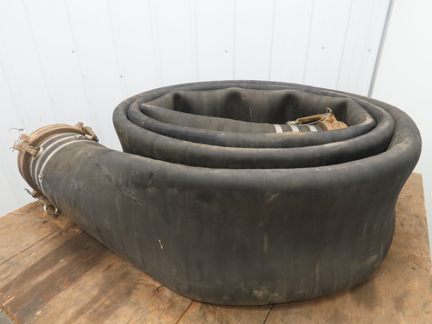 8"x 25' Rubber Nylon Suction Hose Female PT 80C Brass Camlock Coupling