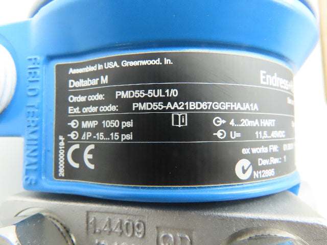 Endress+Hauser Deltabar M PMD55-5UL1/0 Differential Pressure Transmitter
