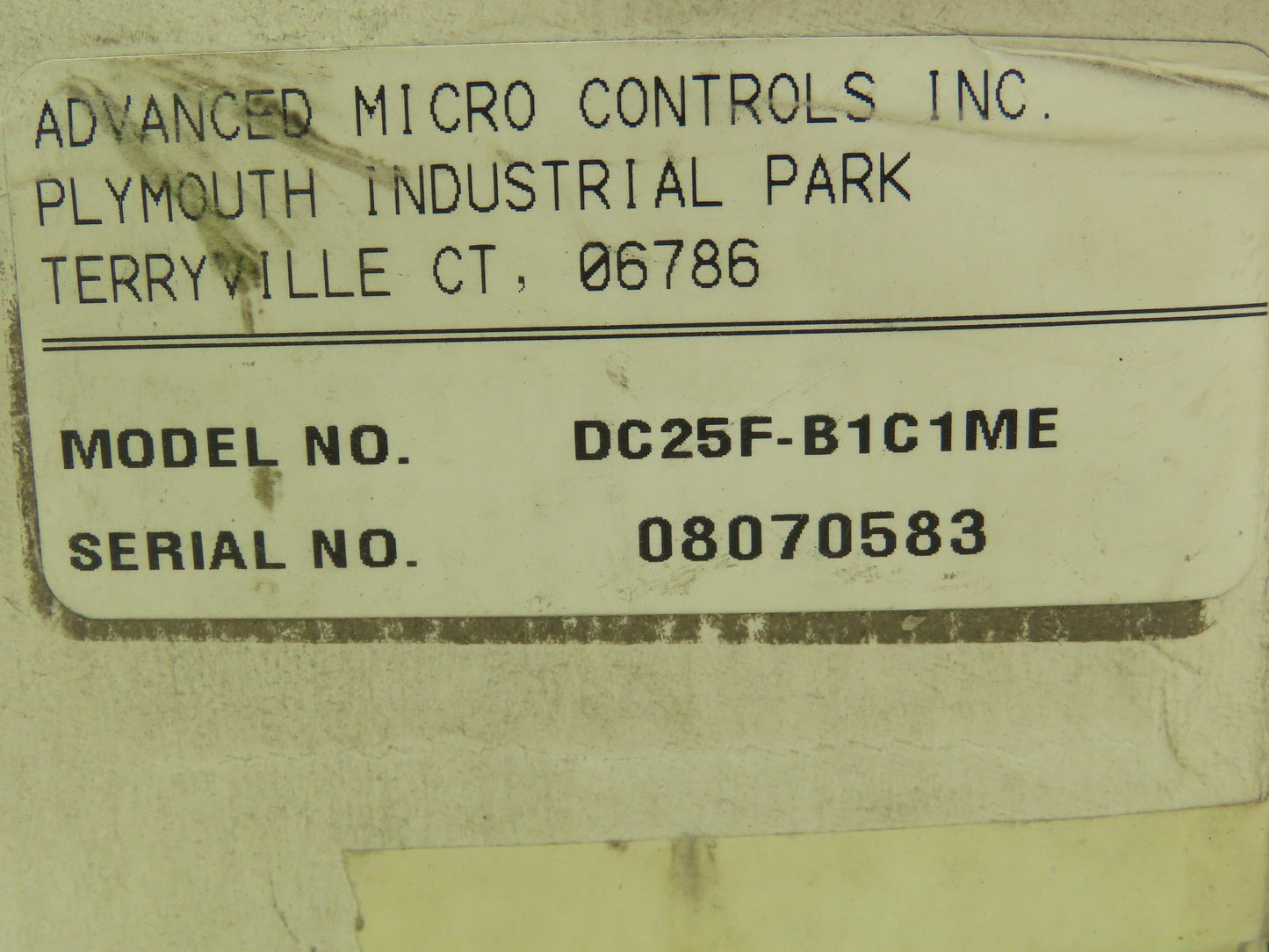 Advanced Micro Controls DC25F-B1C1ME Duracoder Incremental Rotary Shaft Encoder