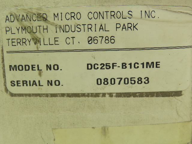 Advanced Micro Controls DC25F-B1C1ME Duracoder Incremental Rotary Shaft Encoder