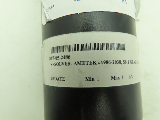 Ametek 19862038 Gemco Resolver 58:1 Ratio Gear Head Encoder