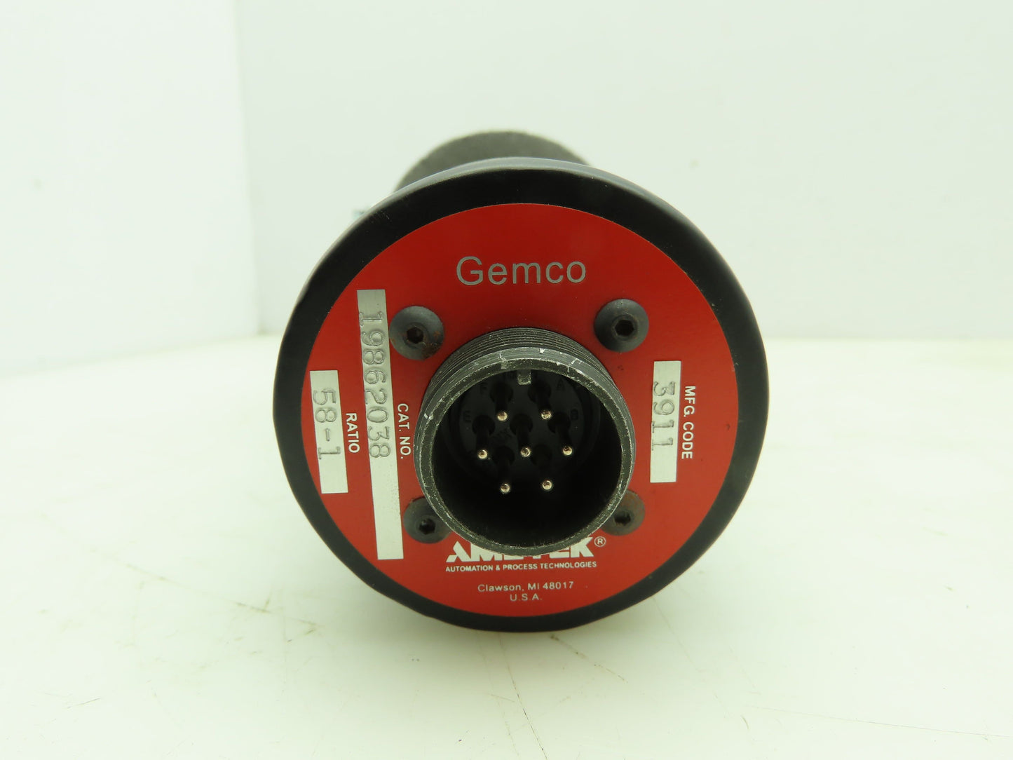 Ametek 19862038 Gemco Resolver 58:1 Ratio Gear Head Encoder