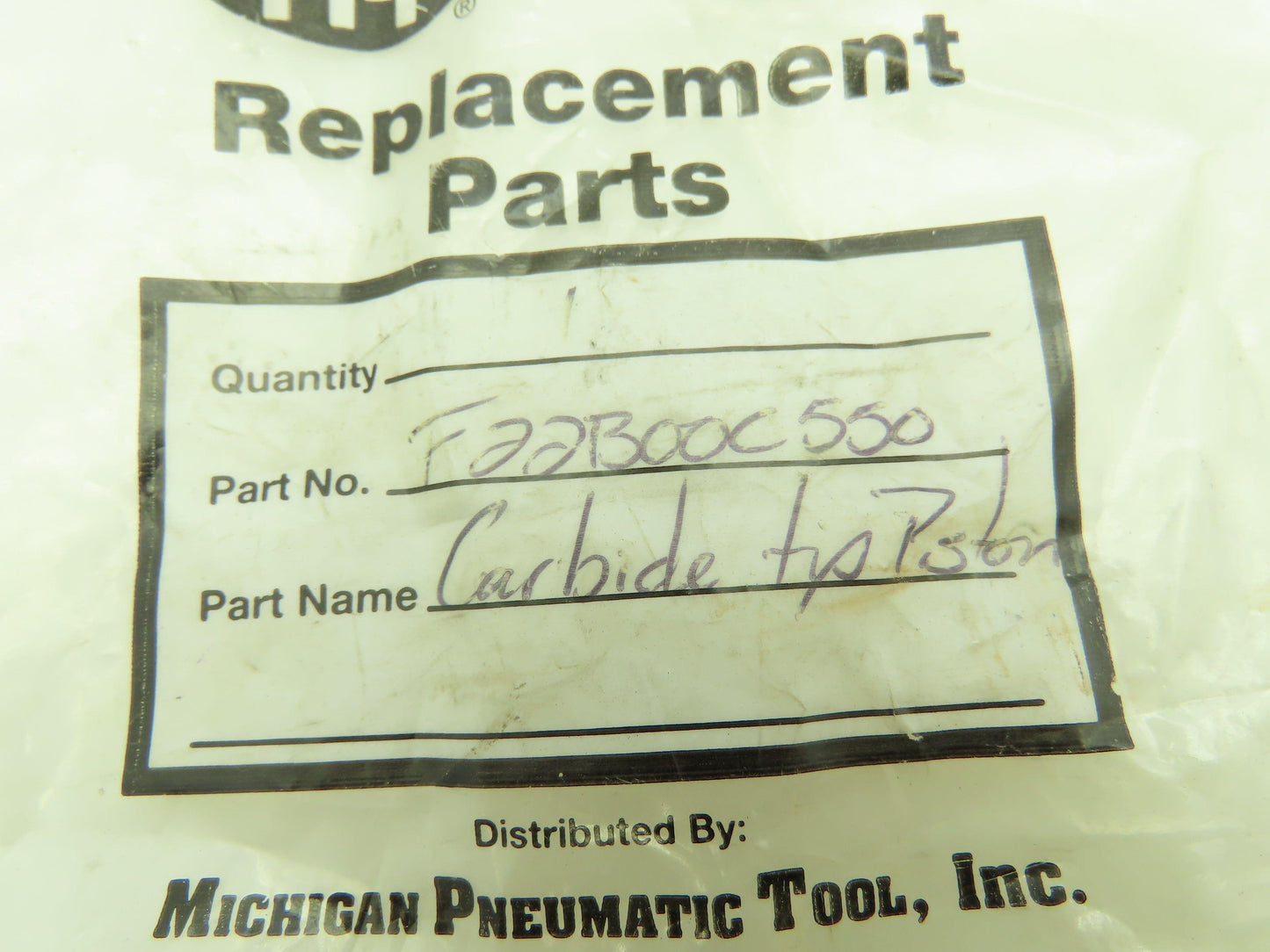 Michigan Pneumatic F22B00C550 Piston Carbide Tip Hammer Scaling Tool