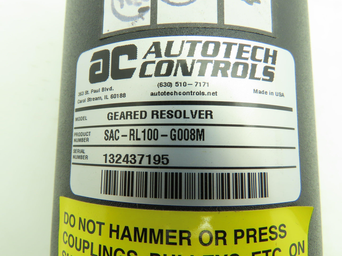AC Autotech Controls SAC-RL100-G008M Geared Resolver Rotary Encoder 4"
