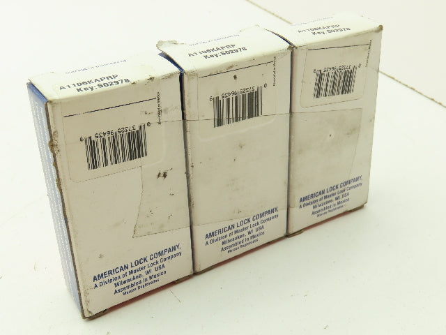 American Lock A1106KAPRP Lockout Padlock Purple 1-1/2" Shackle Lot of 3