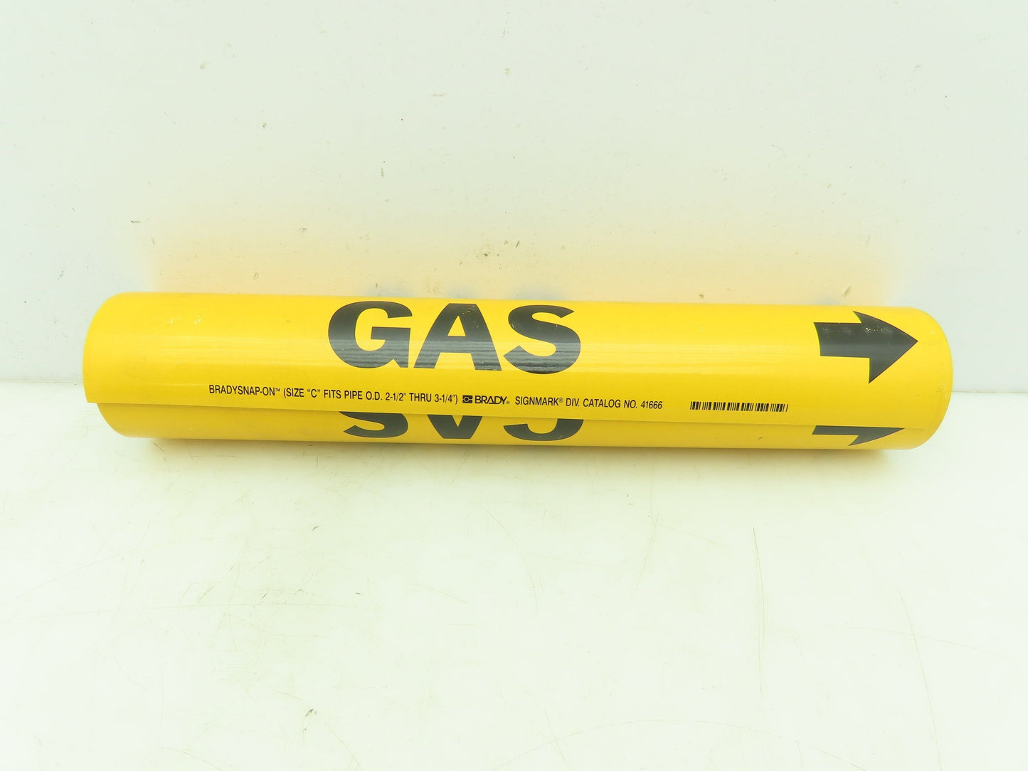 Brady 41666 Yellow Gas Pipe Marker 2-1/2" to 3-1/4" Lot of 7