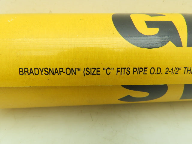 Brady 41666 Yellow Gas Pipe Marker 2-1/2" to 3-1/4" Lot of 7